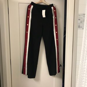 Zara striped snap pants